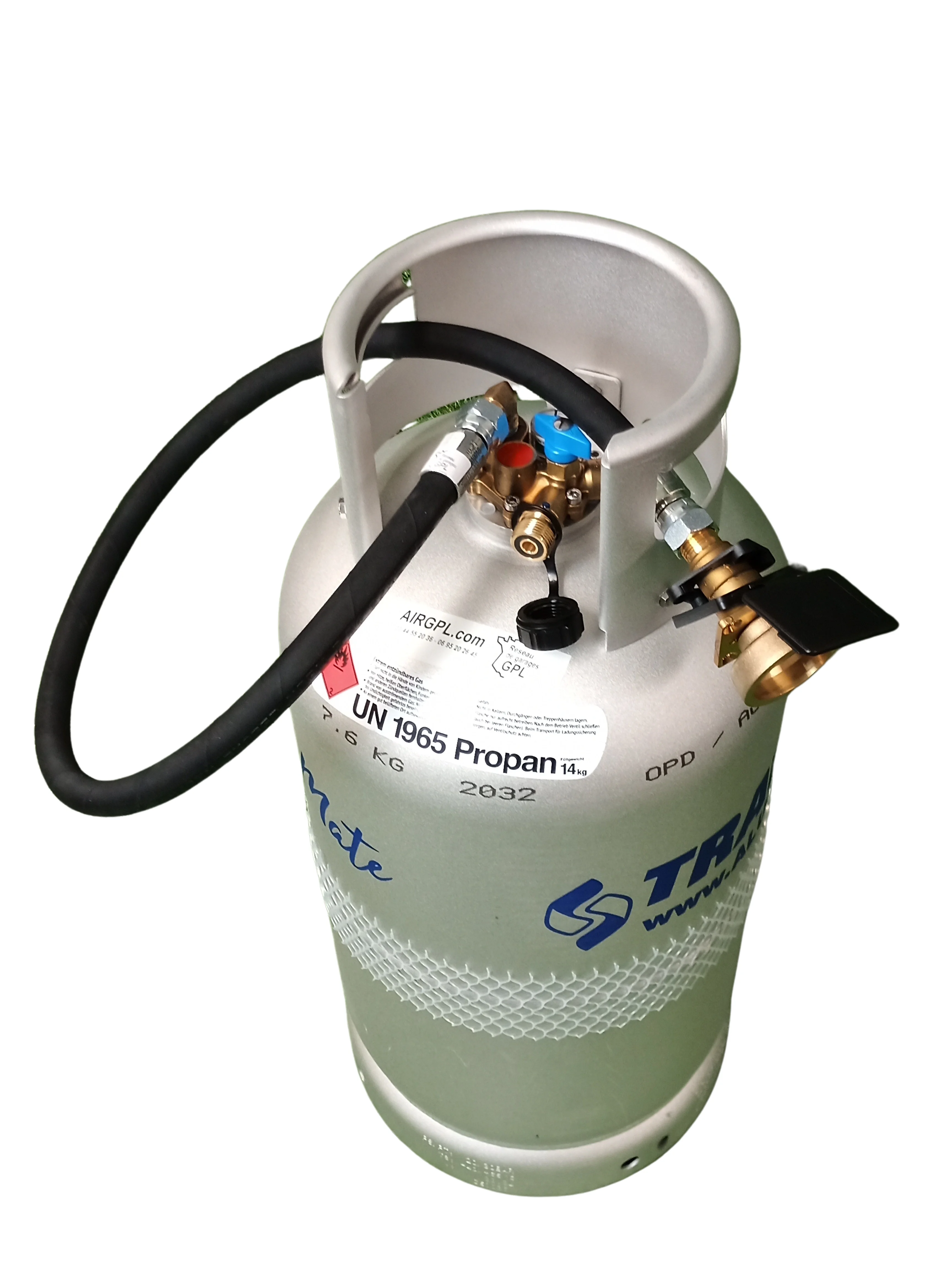bouteille gpl en alu airgpl avec kit pour le remplissage extérieur