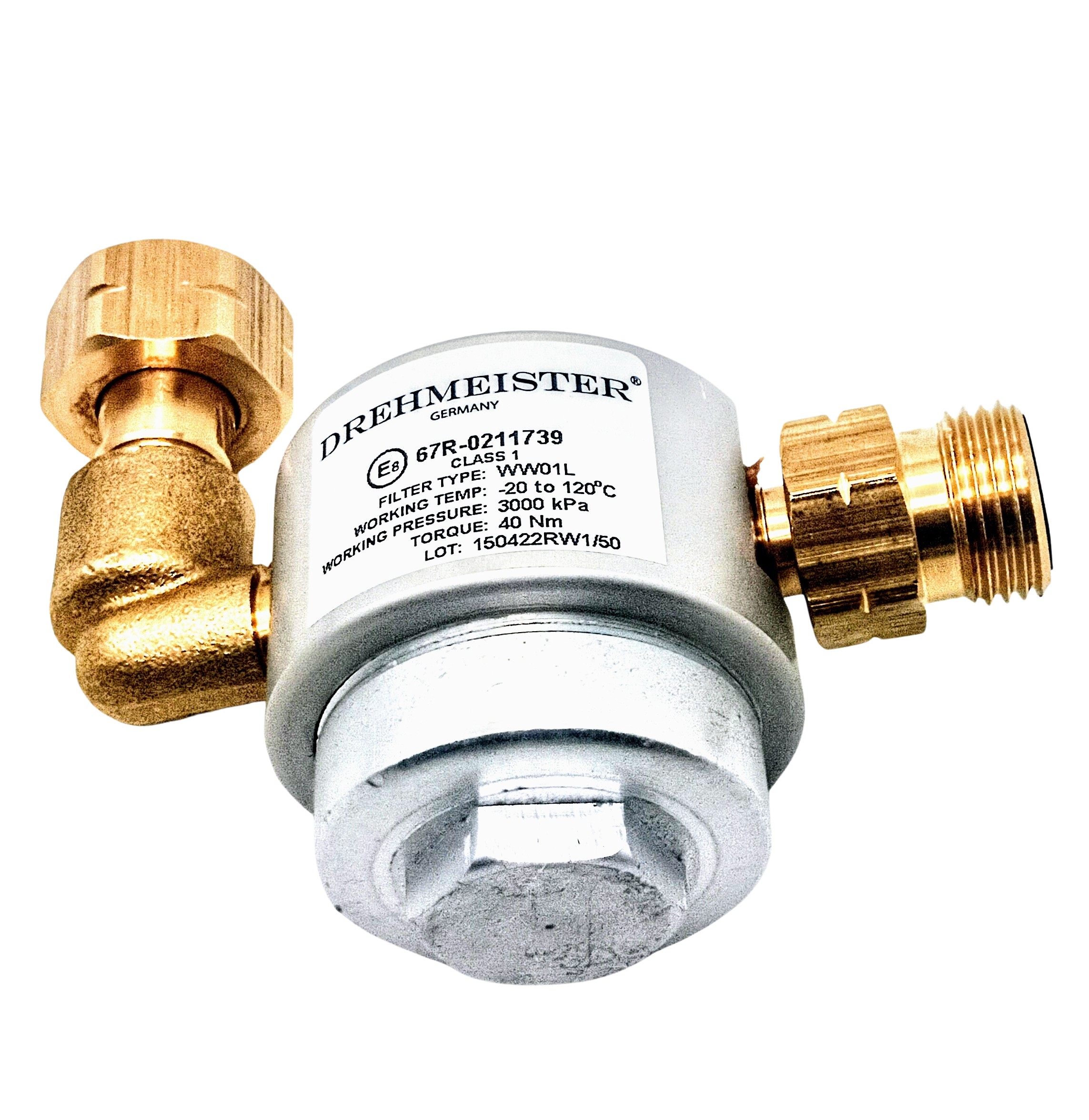 FILTRE GAZ DROIT-90° VERTICALE DREHMEISTER FG7987-Q6